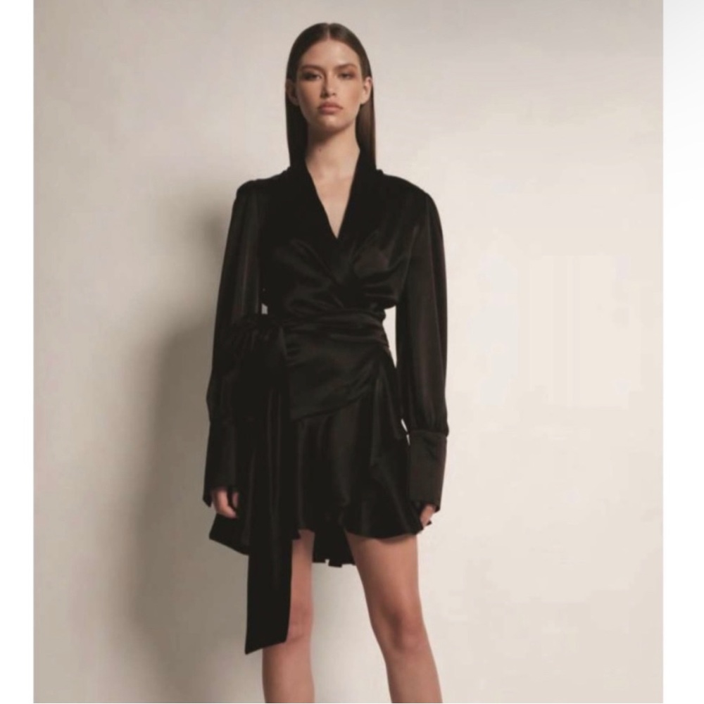 Nonchalant Black Wrap Dress NWT